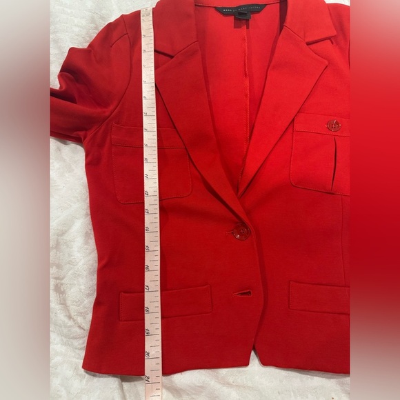 Marc by Marc Jacobs Ruby Red Blazer stretchy tailored button back - Picture 8 of 9